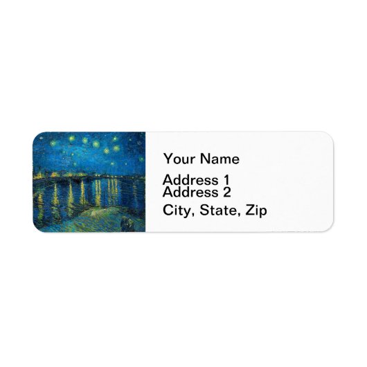 ビンセント・ヴァン・ゴッホ・スター・ナイト・オーバー・ザ・ローネ ラベル (正面)