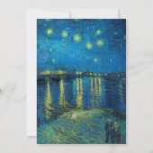 ビンセント・ヴァン・ゴッホ・スター・ナイト・オーバー・ザ・ローネ 招待状 (裏面)