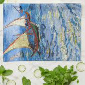 ビンセント・ヴァン・ゴッホ – セイント・マリーズの海景 キッチンタオル (折り畳み)