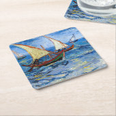 ビンセント・ヴァン・ゴッホ – セイント・マリーズの海景 スクエアペーパーコースター (アングル)