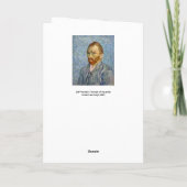 ビンセント・ヴァン・ゴッホ – セルフポートレート カード (裏面)