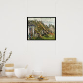 ビンセント・ヴァン・ゴッホ |チャポンバルの茅葺きコテージ ポスター (キッチン)