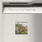 ビンセント・ヴァン・ゴッホ |チャポンバルの茅葺きコテージ マグネット (インサイチュ (食洗機))