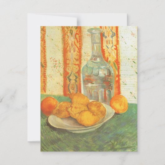 ビンセント・ヴァン・ゴッホ – デカンターとプレート上のレモン (正面)