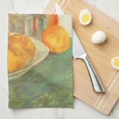 ビンセント・ヴァン・ゴッホ – デカンターとプレート上のレモン キッチンタオル (四つ折り)