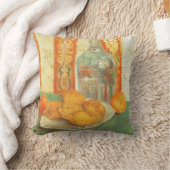 ビンセント・ヴァン・ゴッホ – デカンターとプレート上のレモン クッション (ブランケット)