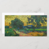 ビンセント・ヴァン・ゴッホ – トワイライトの風景 サンキューカード (正面/裏面)