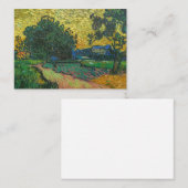 ビンセント・ヴァン・ゴッホ – トワイライトの風景 ノートカード (正面/裏面)