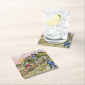 ビンセント・ヴァン・ゴッホ – ハウスと姿 スクエアペーパーコースター (インサイチュ)