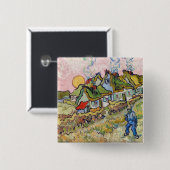 ビンセント・ヴァン・ゴッホ – ハウスと姿 缶バッジ (正面&裏面)