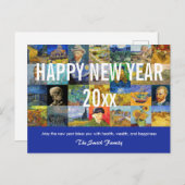 ビンセント・ヴァン・ゴッホ – ハッピーニューイヤー・パッチワーク ポストカード (正面/裏面)