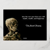 ビンセント・ヴァン・ゴッホ – ハッピーニューイヤーPatchwork Holida 箔シーズンカード (裏面)