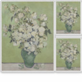 ビンセント・ヴァン・ゴッホ、バラの花瓶、花瓶のバラ シール (正面)