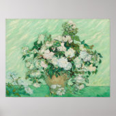 ビンセント・ヴァン・ゴッホ、バラの花瓶、花瓶のバラ ポスター (正面)