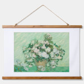 ビンセント・ヴァン・ゴッホ、バラの花瓶、花瓶のバラ 吊り下げ型タペストリー (正面)