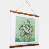 ビンセント・ヴァン・ゴッホ、バラの花瓶、花瓶のバラ 吊り下げ型タペストリー (傾斜あり)