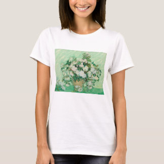 ビンセント・ヴァン・ゴッホ、バラの花瓶、花瓶のバラ Tシャツ