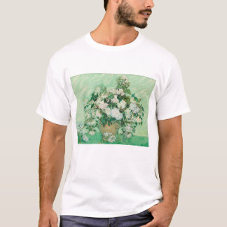 ビンセント・ヴァン・ゴッホ、バラの花瓶、花瓶のバラ Tシャツ