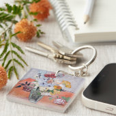 ビンセント・ヴァン・ゴッホ-バラ&アネモネス付き花瓶 キーホルダー (正面右)