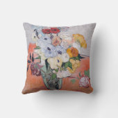 ビンセント・ヴァン・ゴッホ-バラ&アネモネス付き花瓶 クッション (裏面)