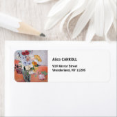 ビンセント・ヴァン・ゴッホ-バラ&アネモネス付き花瓶 ラベル (インサイチュ)