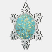 ビンセント・ヴァン・ゴッホ・パープモンアーモンド・ツリー スノーフレークピューターオーナメント (右)