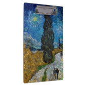 ビンセント・ヴァン・ゴッホ – ヒノキとスターのある道路 クリップボード (右)