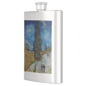 ビンセント・ヴァン・ゴッホ – ヒノキとスターのある道路 フラスク (左)