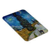 ビンセント・ヴァン・ゴッホ – ヒノキとスターのある道路 マグネット (右側)