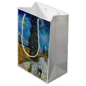 ビンセント・ヴァン・ゴッホ – ヒノキとスターのある道路 ミディアムペーパーバッグ (裏面アングル)