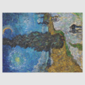 ビンセント・ヴァン・ゴッホ – ヒノキとスターのある道路 薄葉紙 (正面)