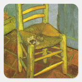 ビンセント・ヴァン・ゴッホ – ビンセントの椅子と彼のパイプ スクエアシール (正面)