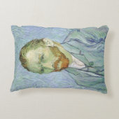 ビンセント・ヴァン・ゴッホ – ファン・ゴッホブルーのセルフポートレート アクセントクッション (裏面)