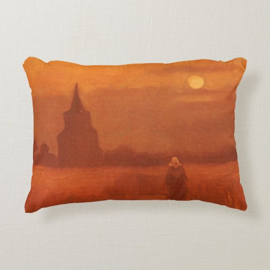 ビンセント・ヴァン・ゴッホ – フィールドの古い塔 アクセントクッション (正面)
