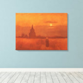 ビンセント・ヴァン・ゴッホ – フィールドの古い塔 キャンバスプリント (インサイチュ (ウッドフロア))