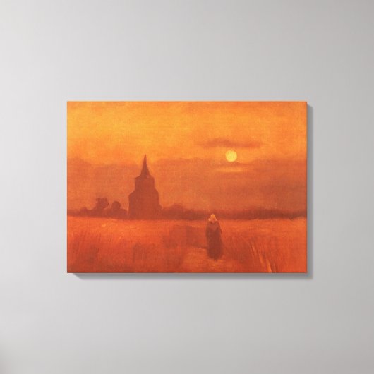 ビンセント・ヴァン・ゴッホ – フィールドの古い塔 キャンバスプリント (正面)