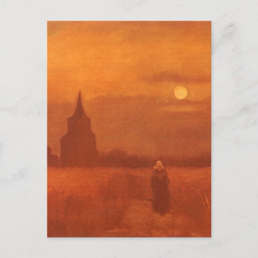 ビンセント・ヴァン・ゴッホ – フィールドの古い塔 ポストカード (正面)