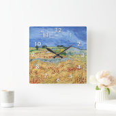 ビンセント・ヴァン・ゴッホ – フィールド/オーヴェース平野 スクエア壁時計 (ホーム)