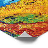 ビンセント・ヴァン・ゴッホ – ブラックカラスと小麦フィールド ポスター (角)