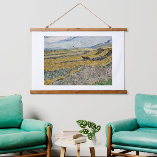 ビンセント・ヴァン・ゴッホ、ブロウマンで囲まれたフィールド 吊り下げ型タペストリー (リビング)