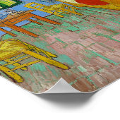 ビンセント・ヴァン・ゴッホ。ベッドルーム。印象主義ヴィンテージ ポスター (角)