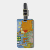 ビンセント・ヴァン・ゴッホ。ベッドルーム。印象主義ヴィンテージ ラゲッジタグ (正面縦)