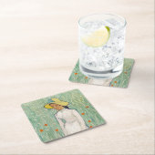 ビンセント・ヴァン・ゴッホ – ホワイトの少女 スクエアペーパーコースター (インサイチュ)