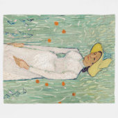 ビンセント・ヴァン・ゴッホ – ホワイトの少女 フリースブランケット (正面(横))