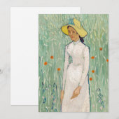 ビンセント・ヴァン・ゴッホ – ホワイトの少女 招待状 (正面/裏面)