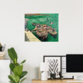 ビンセント・ヴァン・ゴッホ |ボートの着陸ステージ, 1888 ポスター (ホームオフィス)