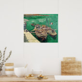 ビンセント・ヴァン・ゴッホ |ボートの着陸ステージ, 1888 ポスター (キッチン)