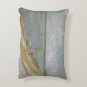 ビンセント・ヴァン・ゴッホ – ボートを漕ぐ川の眺め アクセントクッション (裏面(縦))