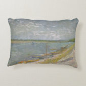 ビンセント・ヴァン・ゴッホ – ボートを漕ぐ川の眺め アクセントクッション (裏面)