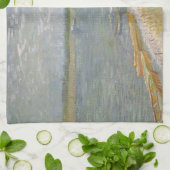 ビンセント・ヴァン・ゴッホ – ボートを漕ぐ川の眺め キッチンタオル (折り畳み)